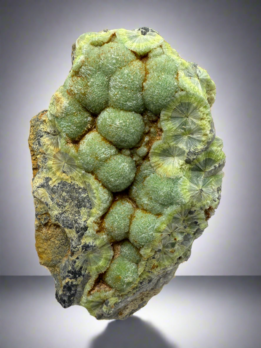 Green Wavellite Cluster Mineral Specimen • Arkansas, USA