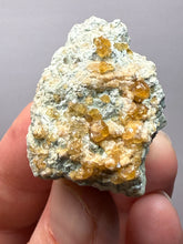 Load image into Gallery viewer, Hessonite Garnet Cluster on Matrix – Natural Collector Specimen from Pakistan | High-Grade Orange-Red Garnet Crystals
