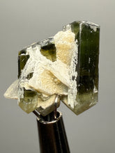 Load image into Gallery viewer, Dark Green Stak Nala Tourmaline and Cleavelandite – Haramosh Mountains, Pakistan | Thumbnail Specimen
