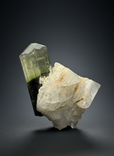 Load image into Gallery viewer, Green Cap Stak Nala Tourmaline with Cleavelandite – Haramosh Mountains, Pakistan | Thumbnail Specimen

