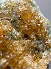 Load image into Gallery viewer, Hessonite Garnet Cluster on Matrix – Natural Collector Specimen from Pakistan | High-Grade Orange-Red Garnet Crystals
