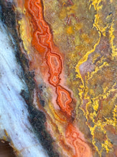Load image into Gallery viewer, Pink Yellow Red Moroccan Agate | High Atlas Mountains •UNPOLISHED LAPIDARY  SLAB
