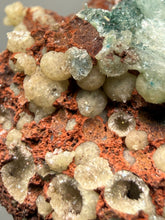 Load image into Gallery viewer, Luminous Mint Apophyllite with Glittering Druzy Sugar Quartz – India
