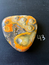 Load image into Gallery viewer, Bumblebee Jasper Agate Palm Stone from West Java, Indonesia • AAA High Grade
