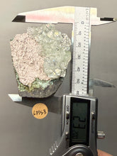 Load image into Gallery viewer, Light Mint Green “Disco Ball” Radial Apophyllite on Pink &amp; Green Heulandite — Deccan Traps, India
