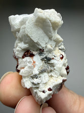 Load image into Gallery viewer, High-Grade Naturally Faceted Red Spessartine Garnet on Matrix — Skardu, Pakistan
