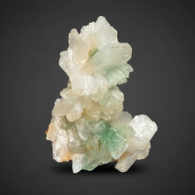 Load image into Gallery viewer, High-Grade Gemmy Green Apophyllite on White Stilbite  | Deccan Traps, Maharashtra, India
