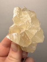 Load image into Gallery viewer, Rare Druzy Golden “Diamond” Calcite on Zeolite Matrix — Maharashtra, India | Collector Cabinet Specimen
