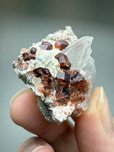 Load image into Gallery viewer, High-Grade Naturally Faceted Red Spessartine Garnet on Matrix — Skardu, Pakistan
