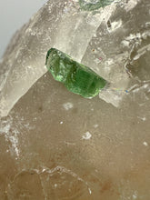 Load image into Gallery viewer, Blue Indicolite &amp; Mint Green Tourmaline on Quartz – Pegmatite Mineral Specimen from Pakistan

