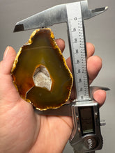Load image into Gallery viewer, High-Grade Indonesian Sumatra Agate Pair – Vibrant Banded Chalcedony with Rich Color Zoning | Ethical Lapidary &amp; Collector Display Specimens
