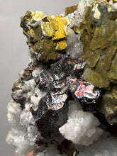Load image into Gallery viewer, High-Grade Golden Pyrite, Galena &amp; Sphalerite on Quartz | Collector Mineral Specimen | Madan Ore Field, Rhodope Mountains, Bulgaria
