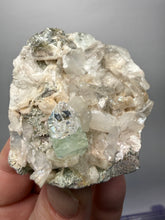 Load image into Gallery viewer, High-Grade Gemmy Green Apophyllite on White Stilbite &amp; Apophyllite | Deccan Traps, Maharashtra, India
