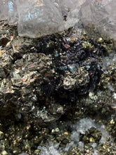 Load image into Gallery viewer, 3.3” New Find: Huanzala Mine Peru Sphalerite + Chalcopyrite + Apatite + Calcite + Quartz | Collector Display Specimen
