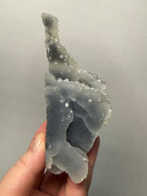 Load image into Gallery viewer, Druzy Chalcedony Stalactite with Druzy Clear Apophyllite | Maharashtra, India
