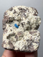 Load image into Gallery viewer, Rare Electric Blue Cavansite on Druzy Matrix – Collector Mineral Specimen | India
