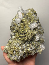 Load image into Gallery viewer, 6.8” New Find: Huanzala Mine Peru Sphalerite + Chalcopyrite + Apatite + Calcite + Quartz | Collector Display Specimen
