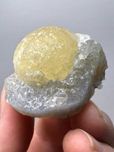 Load image into Gallery viewer, Rare Botryoidal Yellow Fluorite on Quartz Matrix  Collector Mineral Specimen – Maharashtra, India
