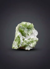 Load image into Gallery viewer, Electric Green Diopside on Quartz – Collector Mineral Specimen (Gilgit-Baltistan) Pakistan
