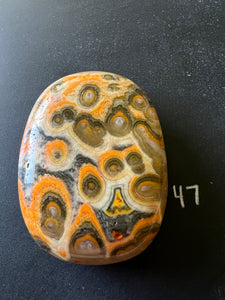 Bumblebee Jasper Agate Palm Stone from West Java, Indonesia • AAA High Grade