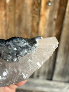 Pink Gem Heulandite on Clear Apophyllite and Clear Heulandite • Maharashtra, India