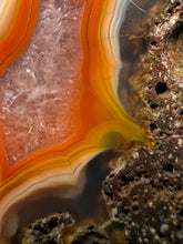 Load image into Gallery viewer, Polished Malawi Agate Half – High-Grade African Banded Agate Display Specimen
