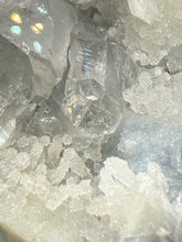 Load image into Gallery viewer, Druzy Chalcedony with Druzy Clear Apophyllite | Maharashtra, India
