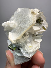 Load image into Gallery viewer, Dark Green Cap Stak Nala Tourmaline on Cleavelandite Matrix – Haramosh Mountains, Pakistan
