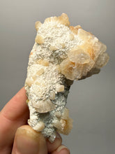 Load image into Gallery viewer, Peach Druzy Heulandite on Matrix – India | Rare Peach Crystal Mineral Specimen for Collectors &amp; Display
