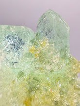 Load image into Gallery viewer, Luminous Mint Apophyllite with Glittering Druzy Sugar Quartz – India

