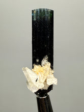 Load image into Gallery viewer, Dark Green Cap Stak Nala Tourmaline and Cleavelandite – Haramosh Mountains, Pakistan | Thumbnail Specimen
