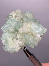 Load image into Gallery viewer, Luminous Mint Apophyllite with Glittering Druzy Sugar Quartz – India

