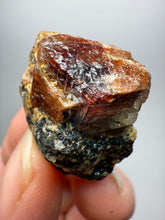Load image into Gallery viewer, Naturally Faceted Zircon Crystal on Pegmatite–Biotite Matrix • Pakistan Mineral Specimen
