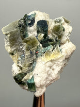 Load image into Gallery viewer, Blue Indicolite Tourmaline and Mica on Matrix – Pegmatite Mineral Specimen from Pakistan
