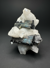 Load image into Gallery viewer, Dark Green Cap Stak Nala Tourmaline on Cleavelandite Matrix – Haramosh Mountains, Pakistan
