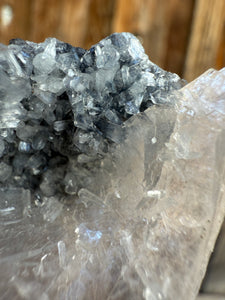 Pink Gem Heulandite on Clear Apophyllite and Clear Heulandite • Maharashtra, India