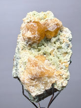 Load image into Gallery viewer, Hessonite Garnet Cluster on Matrix – Natural Collector Specimen from Pakistan | High-Grade Orange-Red Garnet Crystals
