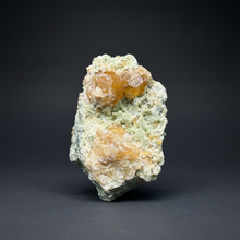 Load image into Gallery viewer, Hessonite Garnet Cluster on Matrix – Natural Collector Specimen from Pakistan | High-Grade Orange-Red Garnet Crystals
