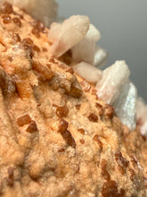 Load image into Gallery viewer, Red Heulandite on Cream Stilbite Zeolite Cluster – India (Collector Mineral Specimen)
