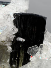 Load image into Gallery viewer, Blue Cap on Dark Green Stak Nala Tourmaline on Cleavelandite on Matrix – Haramosh Mountains, Pakistan
