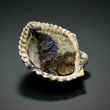 Load image into Gallery viewer, Bivalve (Pelecypoda) Fossil Sea Shell with Chalcopyrite | Mineralized Fossil Specimen | Indonesia
