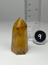 Load image into Gallery viewer, Dendrite Manganese Included Iron Oxide Quartz (Golden Healer) Obelisk Tower • RARE
