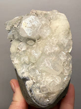 Load image into Gallery viewer, Druzy Chalcedony with Druzy Clear Apophyllite | Maharashtra, India
