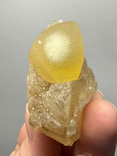 Load image into Gallery viewer, Rare Botryoidal Yellow Fluorite on Quartz Matrix  Collector Mineral Specimen – Maharashtra, India
