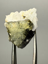 Load image into Gallery viewer, Dark Green Cap Stak Nala Tourmaline and Cleavelandite – Haramosh Mountains, Pakistan | Thumbnail Specimen
