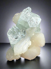 Load image into Gallery viewer, Light Mint Green Radial Apophyllite + White Stilbite • Maharashtra, India
