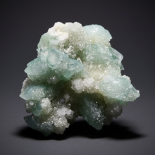 Load image into Gallery viewer, Luminous Mint Apophyllite with Glittering Druzy Sugar Quartz – India
