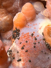 Load image into Gallery viewer, “Goblin Chalcedony” Pink &amp; Orange Druzy Botryoidal Stalactites — Tichka Massif, High Atlas, Morocco
