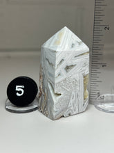 Load image into Gallery viewer, White Pseudomorph Agate after Anhydrite Obelisk Tower from Mexico
