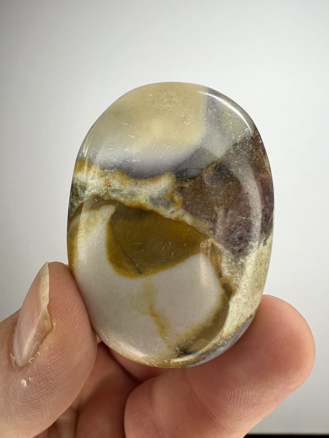 Cobra Jasper Palm Stone from India • High Grade